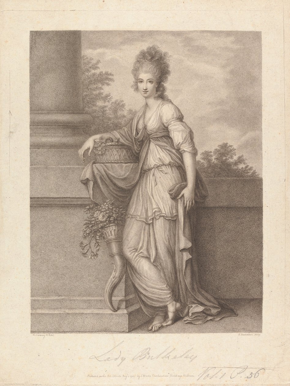 Lady Elizabeth Harriet Bulkeley (o.s. Warren) tekijältä Francesco Bartolozzi