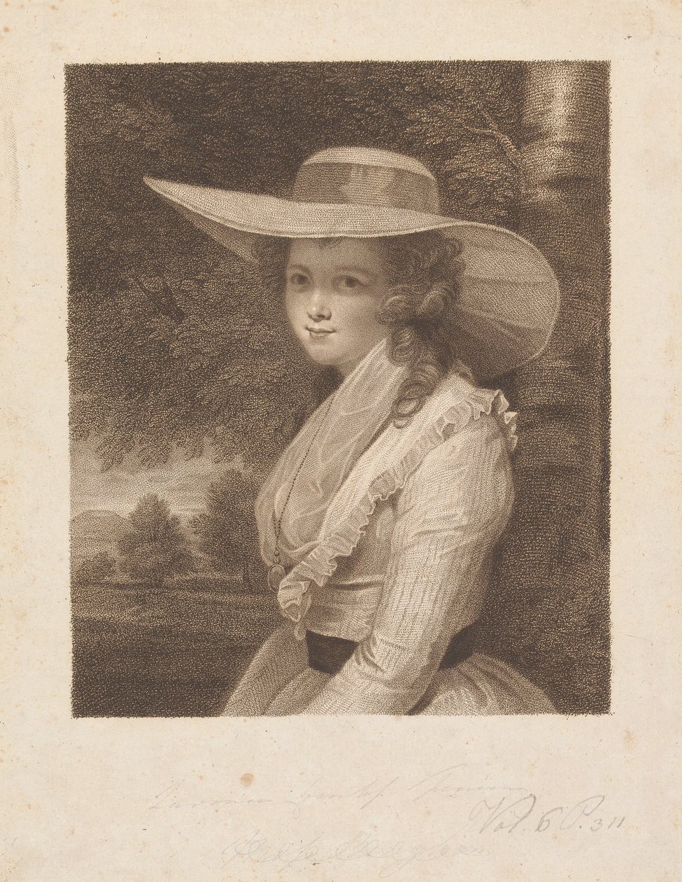 Lavinia Spencer (nascida Bingham), Condessa Spencer finlandesa tekijältä Francesco Bartolozzi