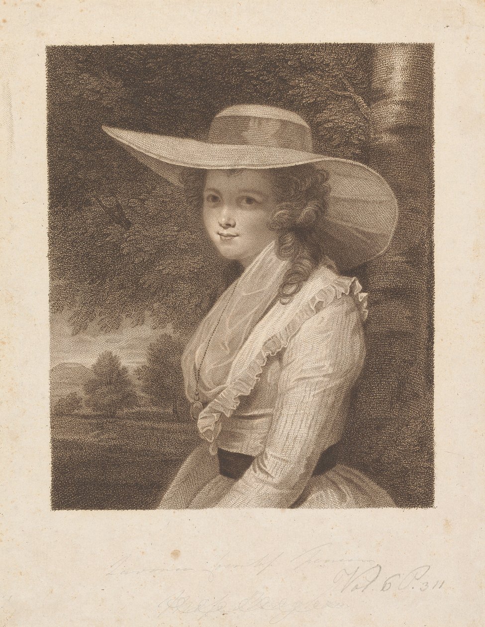 Lavinia Spencer (nascida Bingham), Condessa Spencer finlandesa tekijältä Francesco Bartolozzi