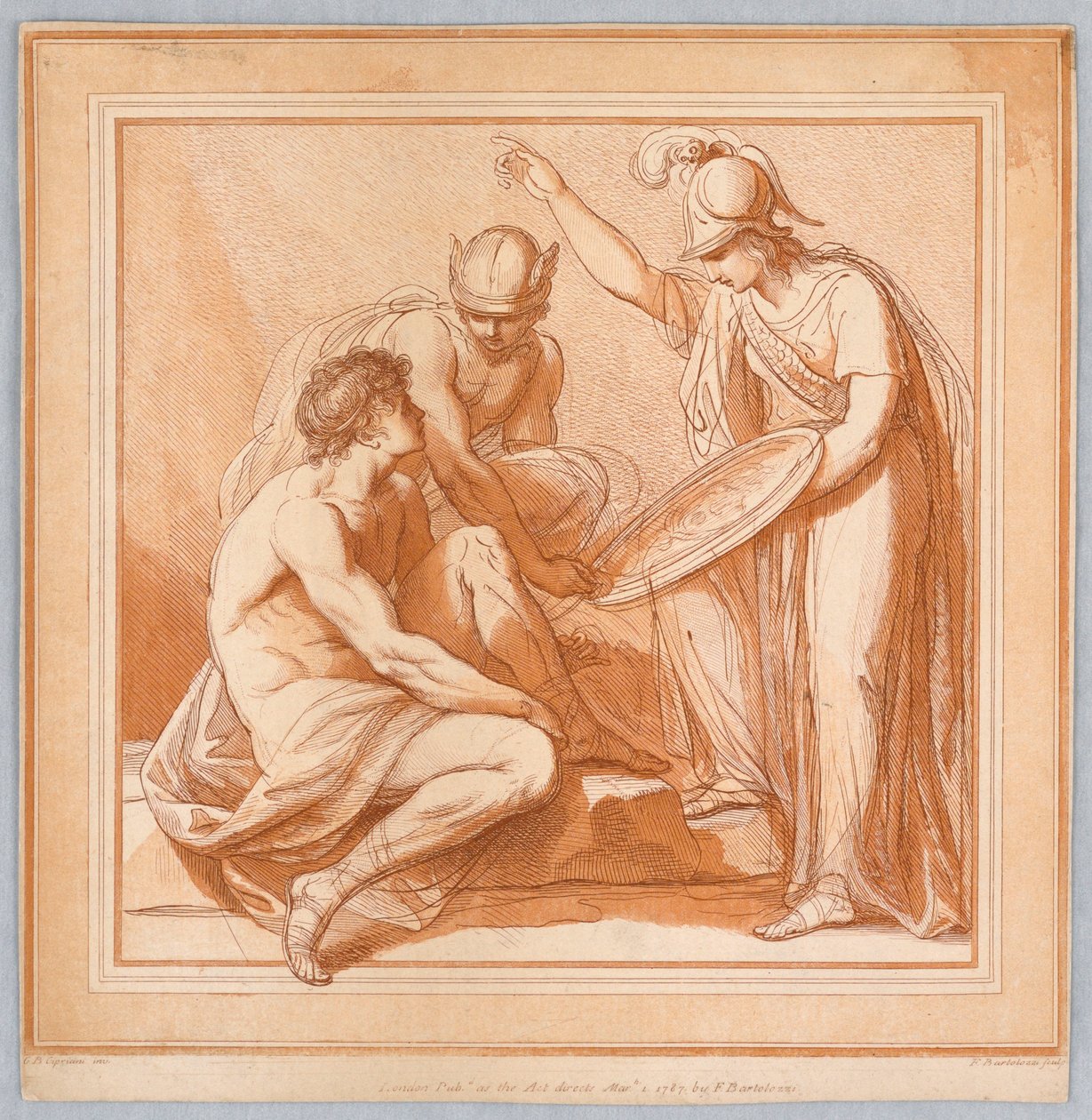 Minerva i Mercuryfinnish tekijältä Francesco Bartolozzi