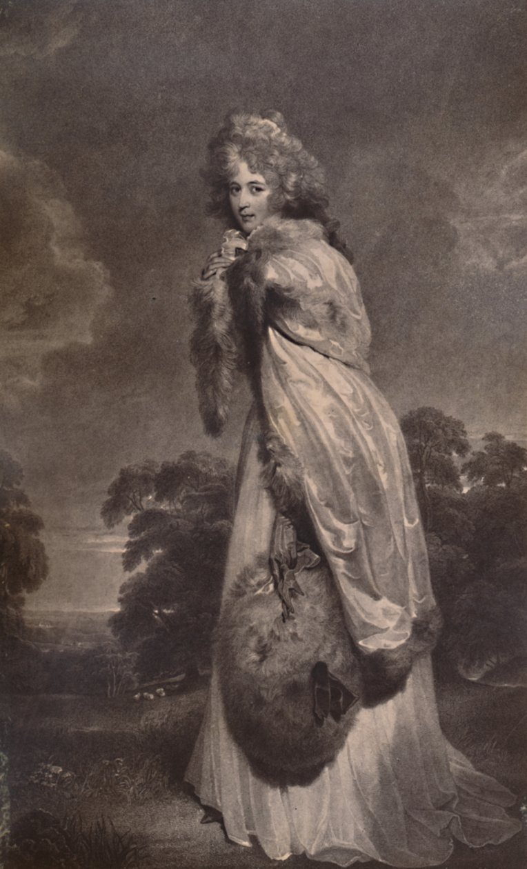 Miss Elizabeth Farren, myöhemmin Derbyn kreivitär, c1792 1894 tekijältä Francesco Bartolozzi