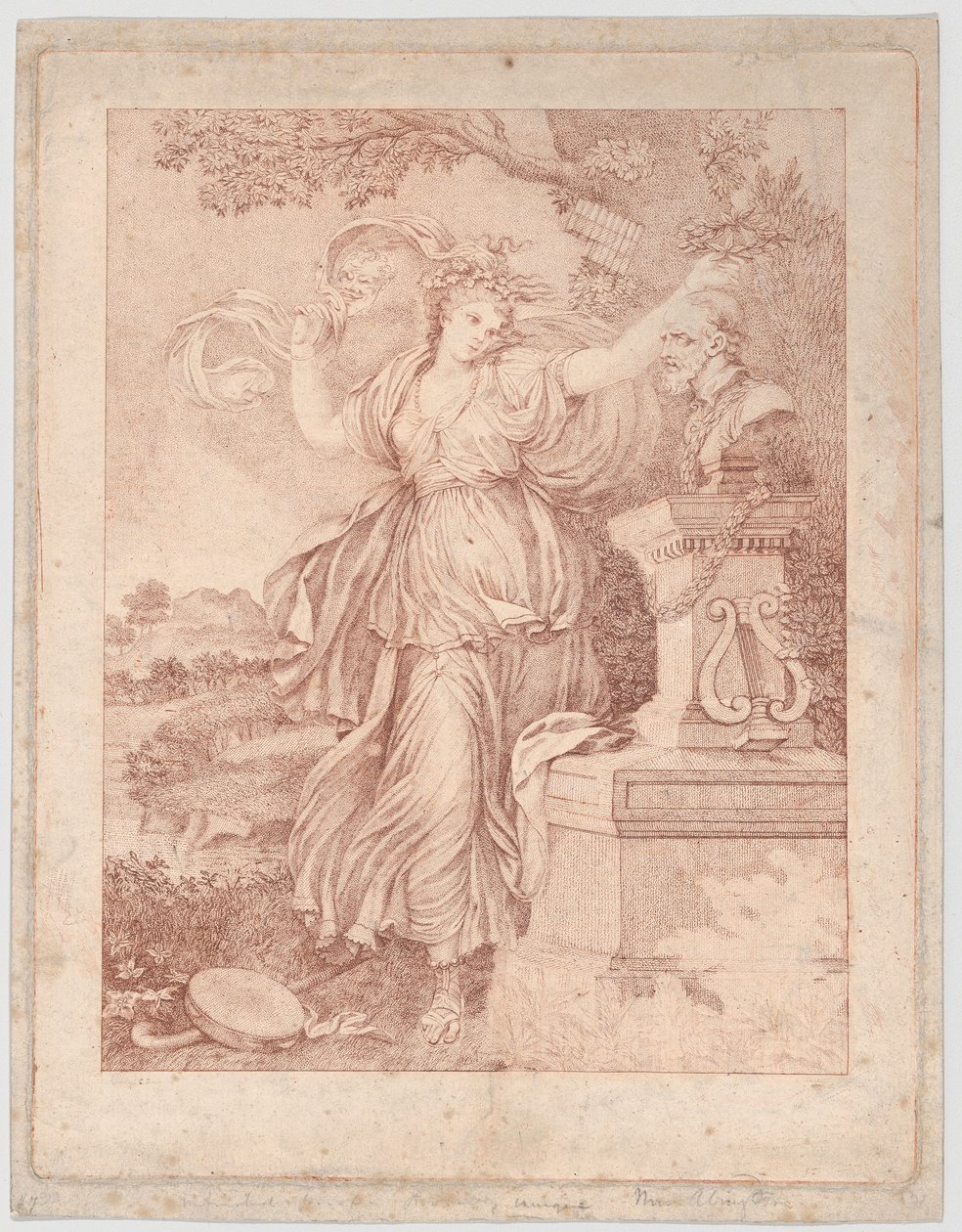 Mrs. Abington Thaliana, 1783. tekijältä Francesco Bartolozzi