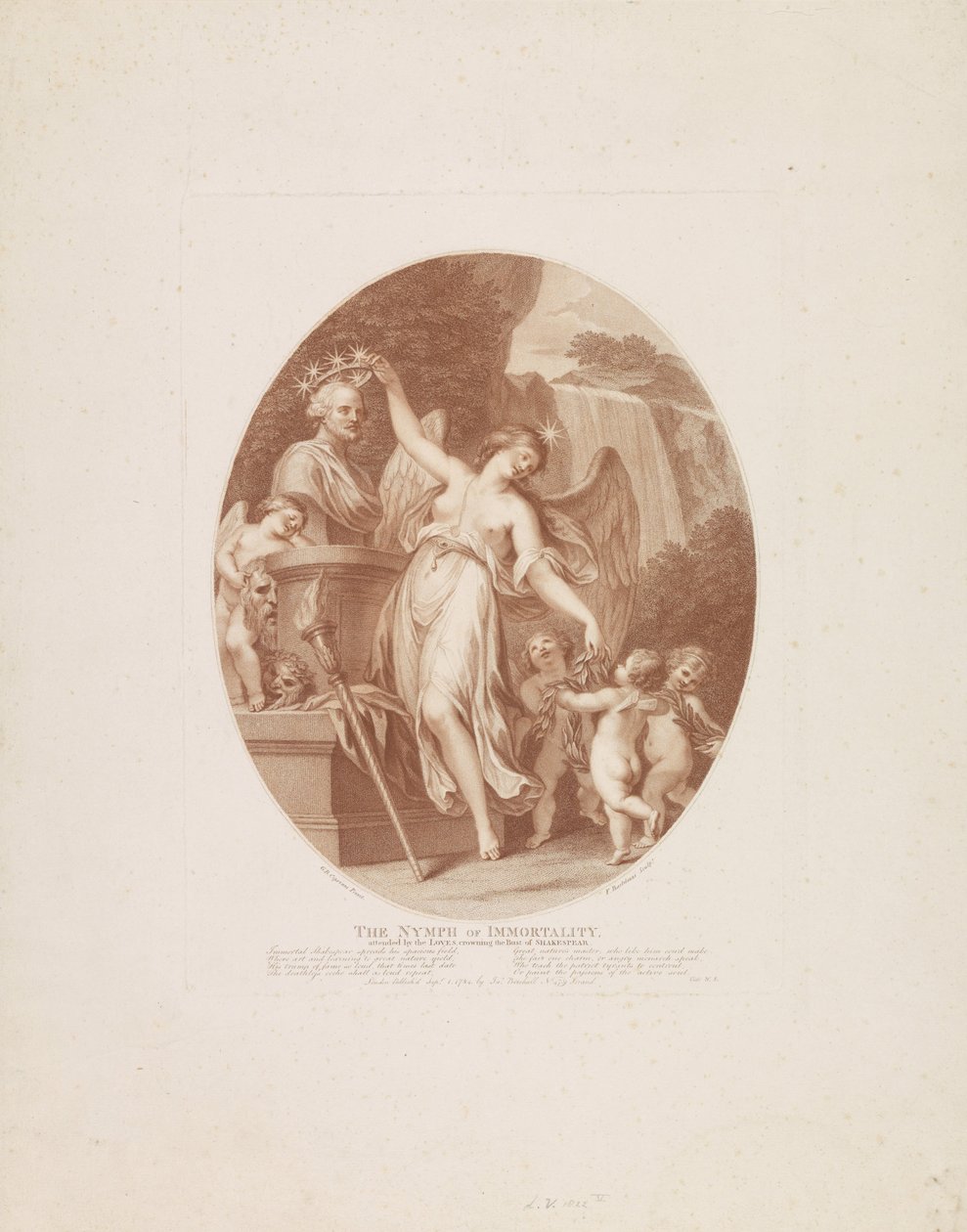 Kuolemattomuuden nymfi Kuolemattomuuden nymfi (nimi esineessä) Shakespearean (sarjan nimi) tekijältä Francesco Bartolozzi