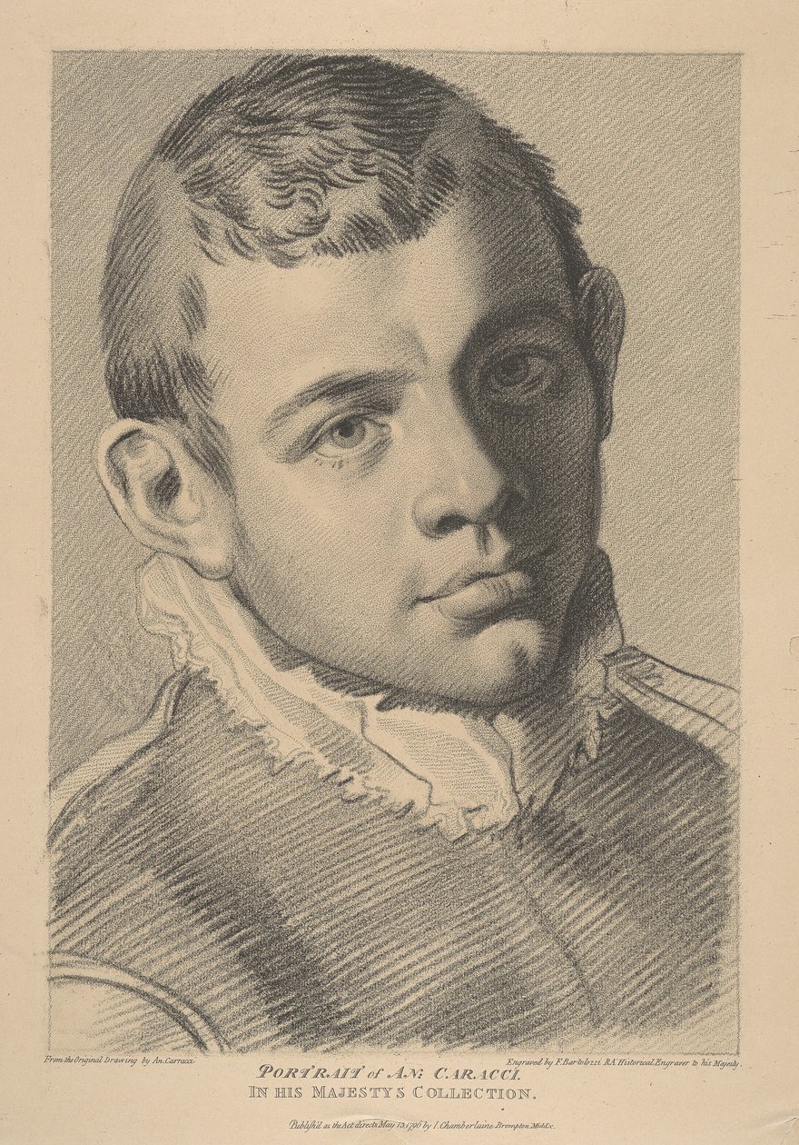 Annibale Carraccin muotokuva tekijältä Francesco Bartolozzi