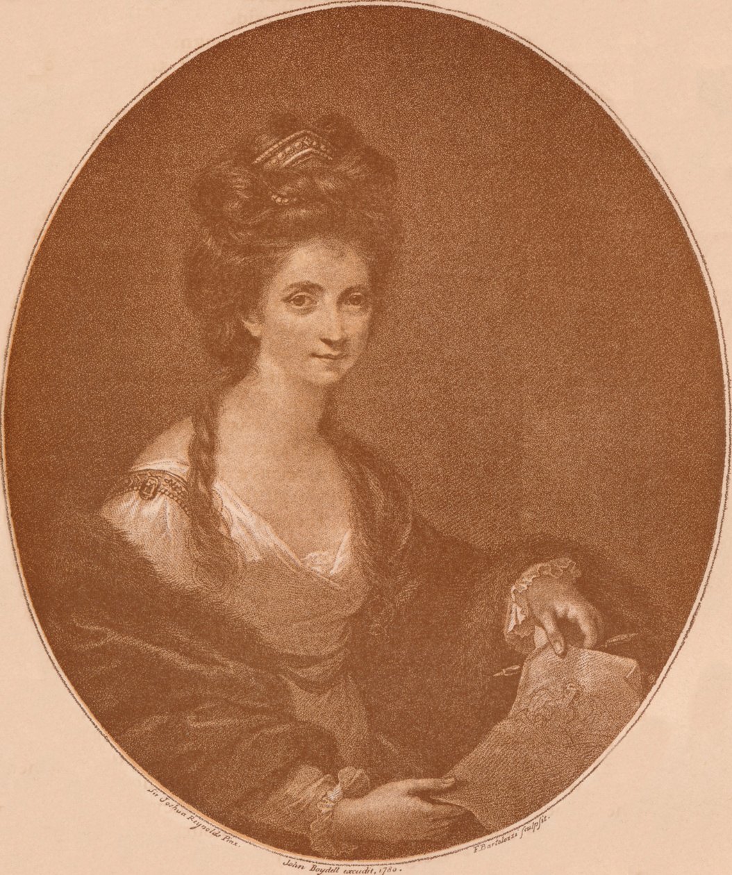 Angelica Kauffmanin muotokuva, c1777 1904 tekijältä Francesco Bartolozzi