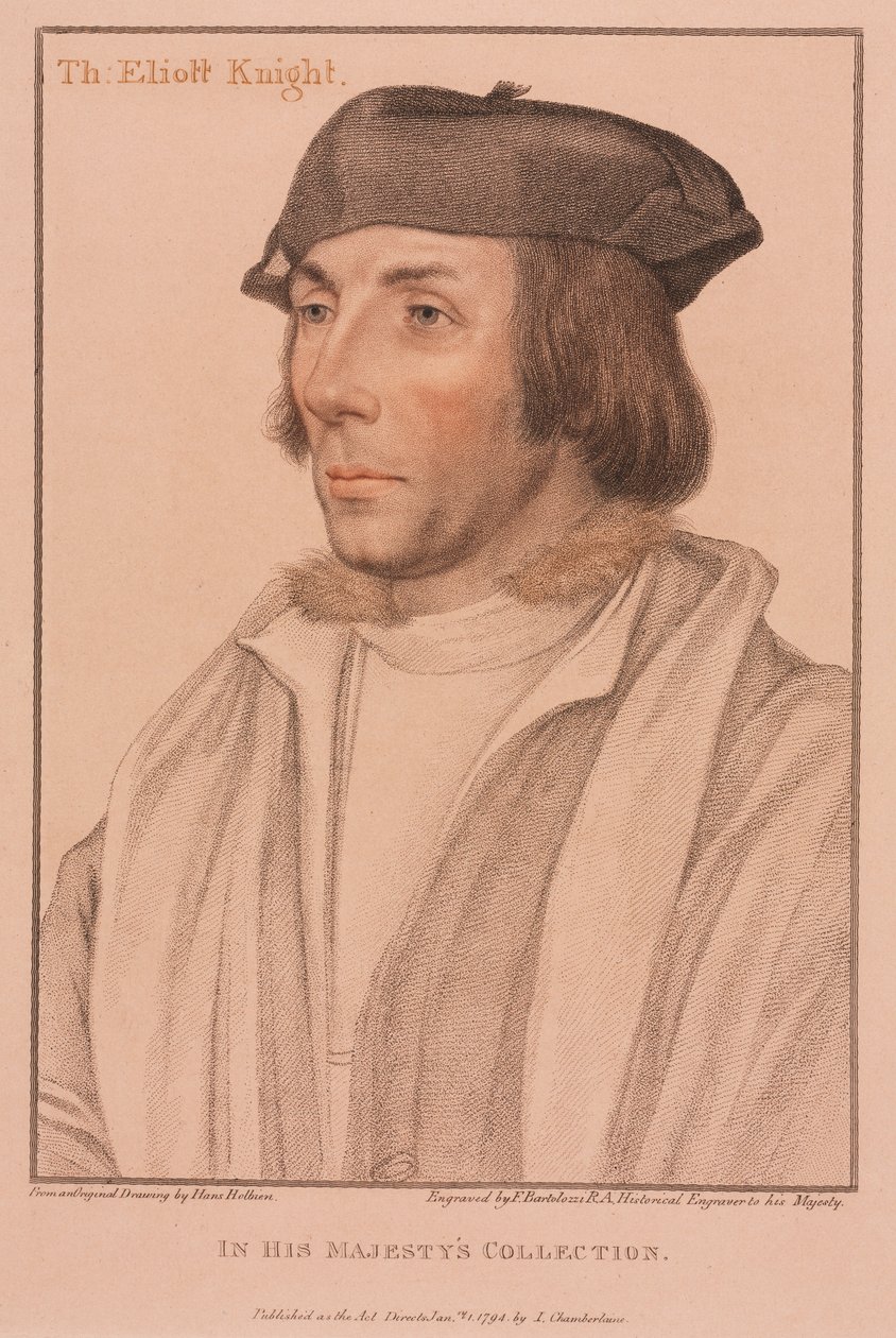 Sir Thomas Elyot tekijältä Francesco Bartolozzi