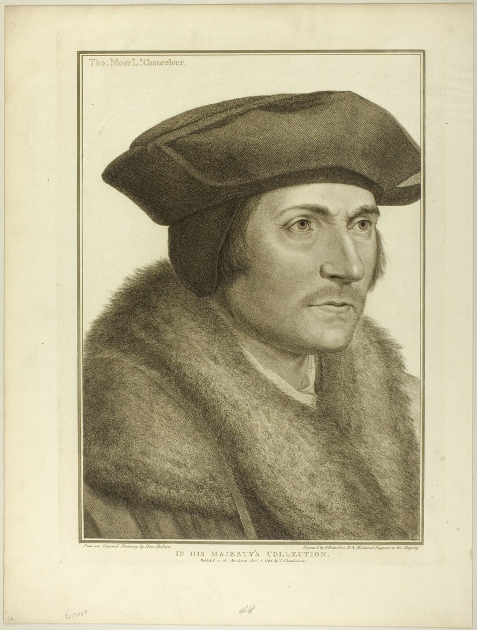 Sir Thomas More, lordikansleri tekijältä Francesco Bartolozzi