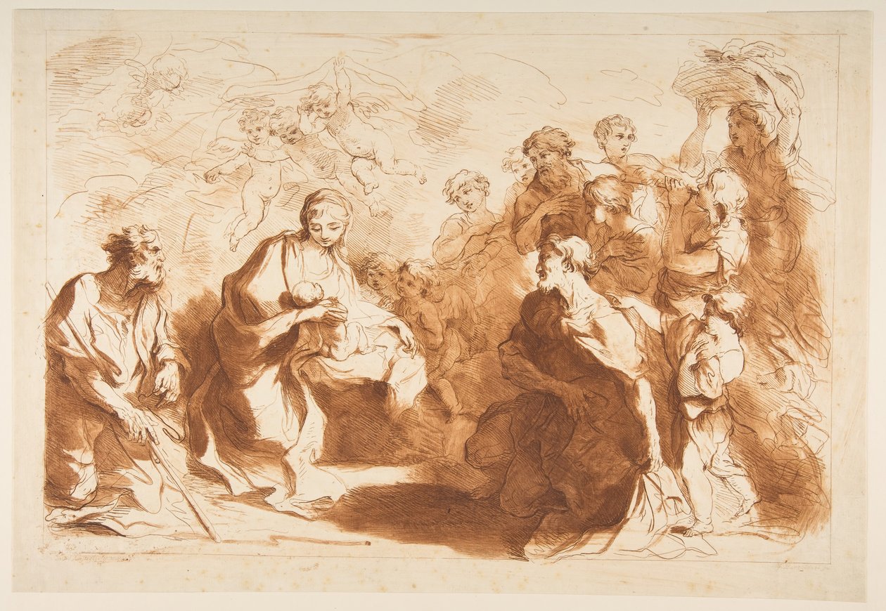 Paimenten palvonta, ennen vuotta 1764. tekijältä Francesco Bartolozzi