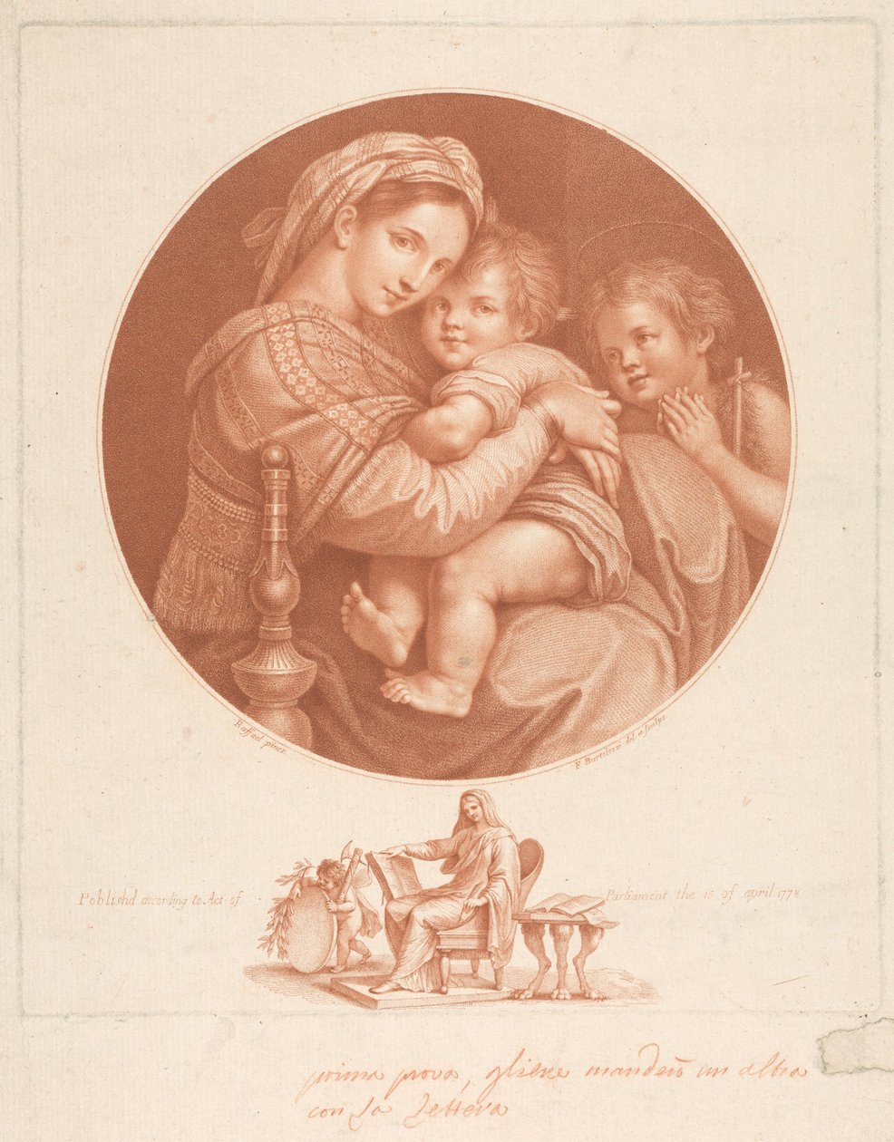 Neitsyt Maria tekijältä Francesco Bartolozzi