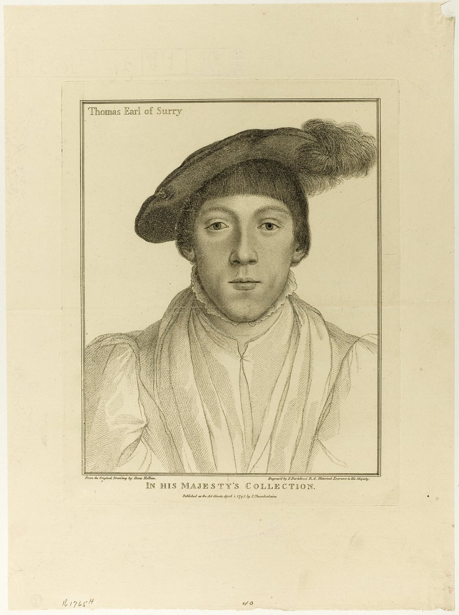 Thomas Earl of Surrey tekijältä Francesco Bartolozzi
