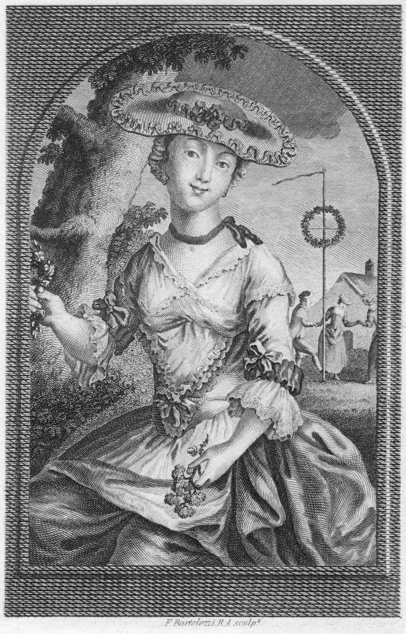 Nuori nainen, 1740-1810. tekijältä Francesco Bartolozzi