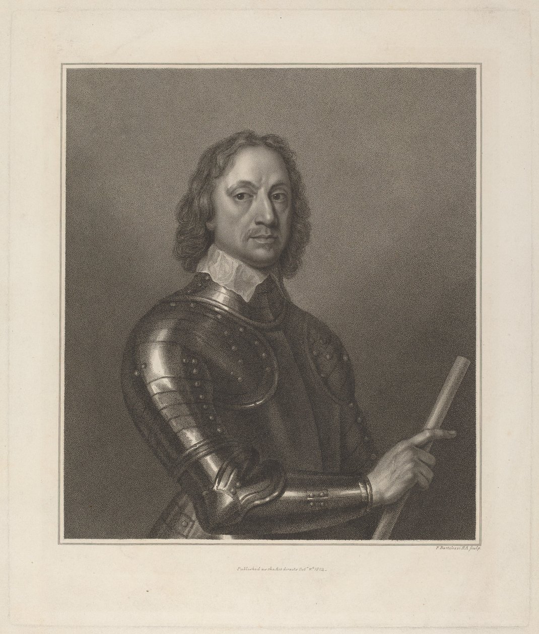 Oliver Cromwell tekijältä Francesco Bartolozzi after Robert Walker