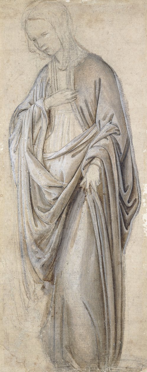 Drapery Study Neitsyt Annunciate, tekijältä Francesco Botticini
