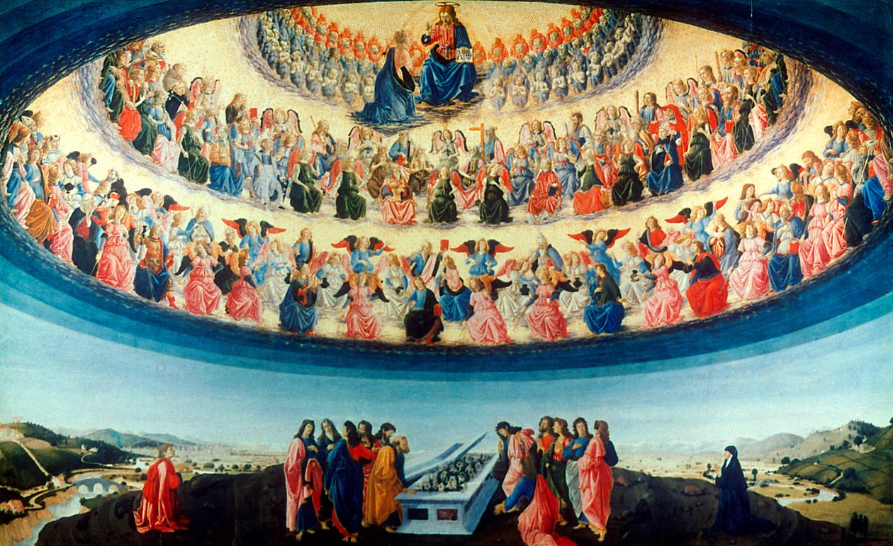 Neitsyt taivaaseenastuminen, c1475-1476 tekijältä Francesco Botticini