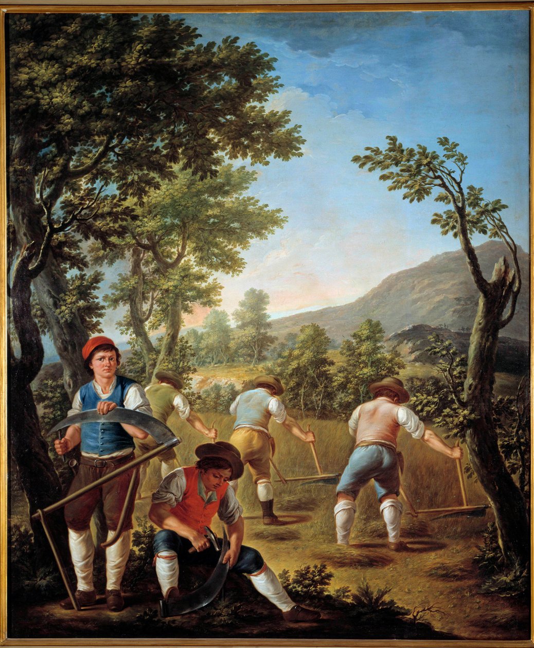 Francesco Celebranon (1729-1814) sadonkorjuu tai kesämaalaus 1789 Casete, Kuninkaallinen palatsi tekijältä Francesco Celebrano