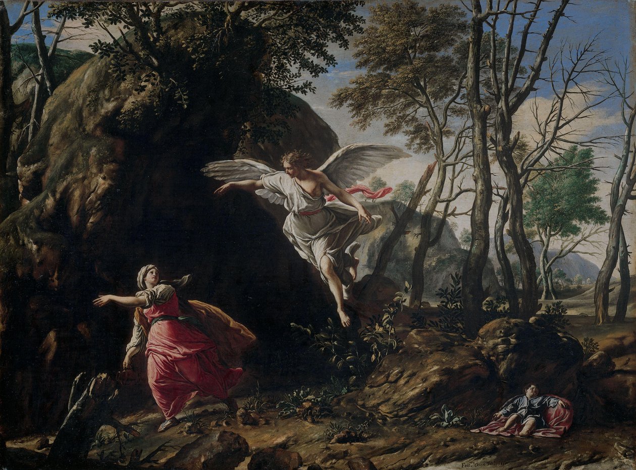 Hagar ja Ismael erämaassa tekijältä Francesco Cozza