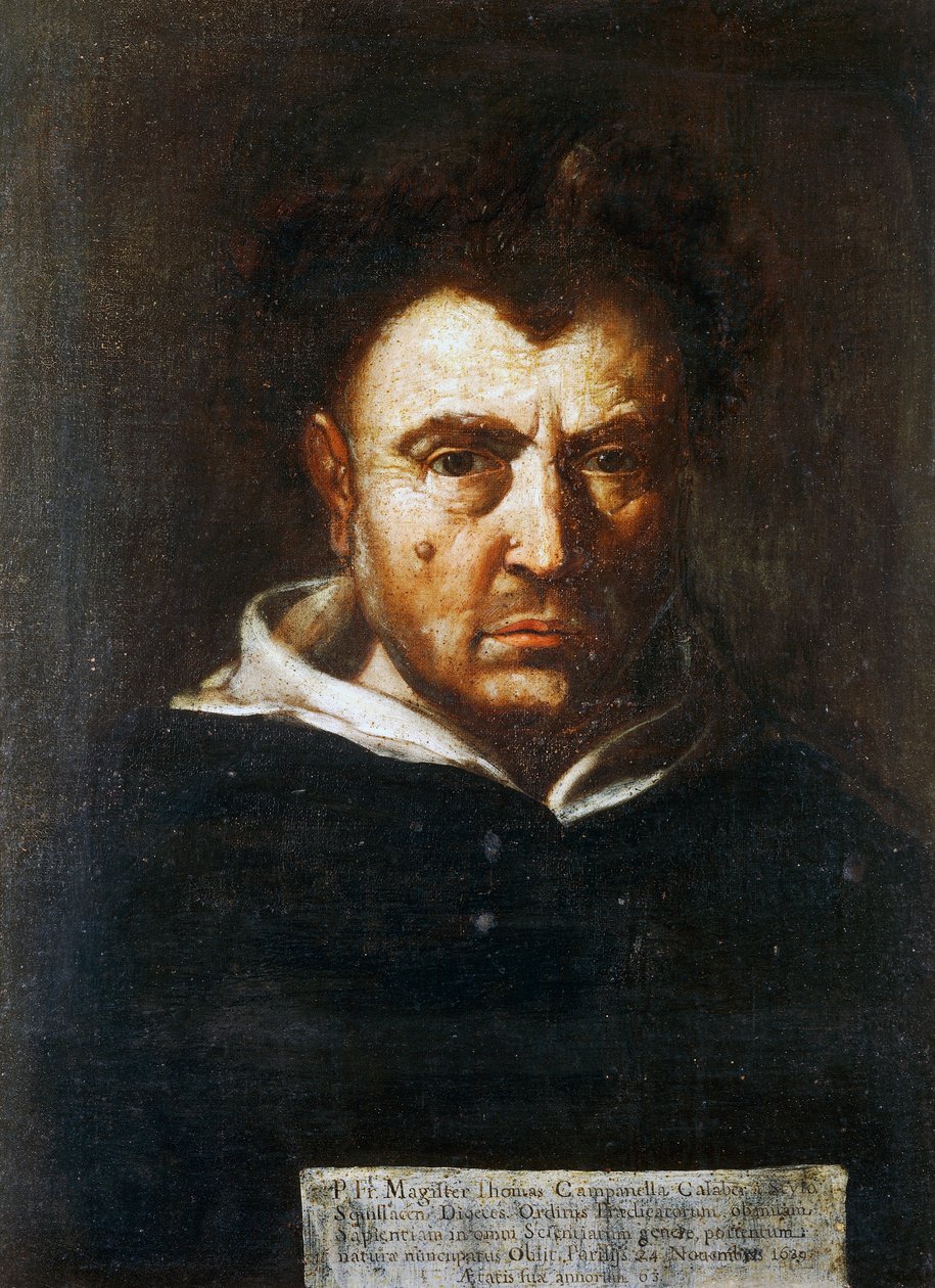 Muotokuva Tommaso Campanellasta (1568-1639), italialainen dominikaaninen filosofi, maalaus Francesco Cozzasta (1605-1682), noin 1630 tekijältä Francesco Cozza