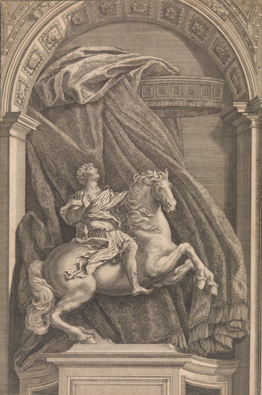 Konstantinus Suuren ratsastuspatsas, 1690-1740. tekijältä Francesco Faraone Aquila