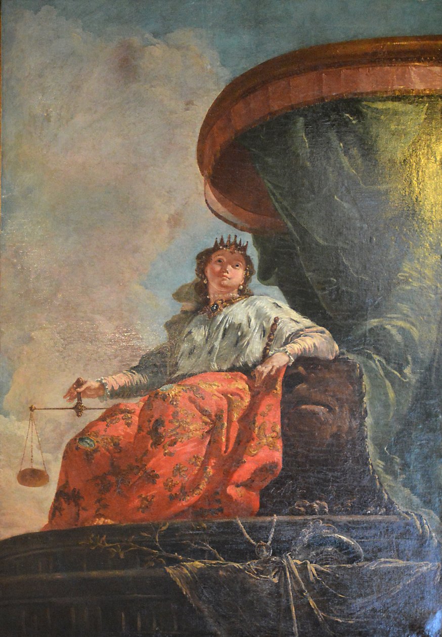 Ranska: Allégorie de la Justice ou Venise trônant Allegory of Justice (Oikeuden allegoria) tekijältä Francesco Fontebasso