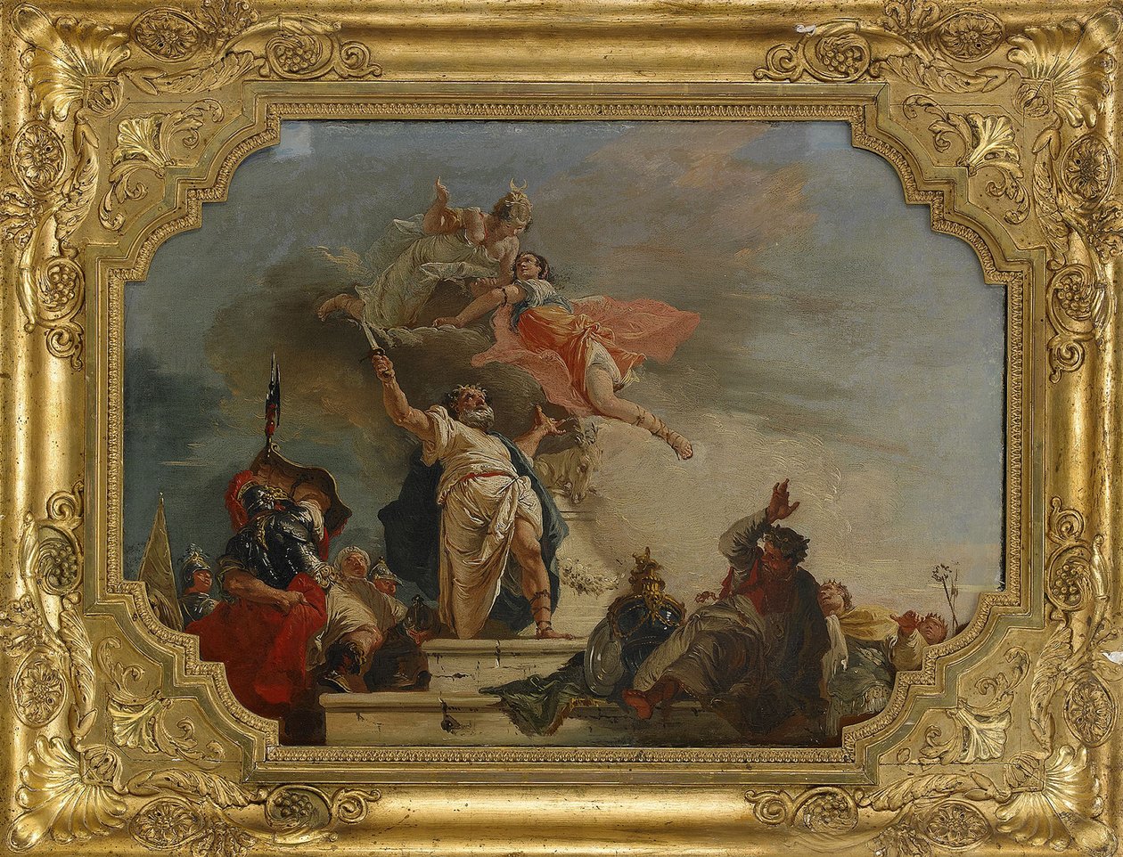 Iphigenian uhri, 1700-luku tekijältä Francesco Fontebasso