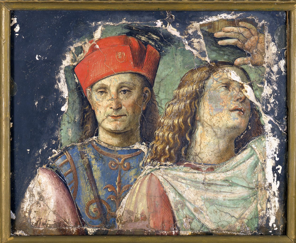 Kaksi urospäätä Ranskasta, Francesco (1450-1517). Tuore, c. 1500, Bolognan kansallinen kuvagalleria tekijältä Francesco Francia