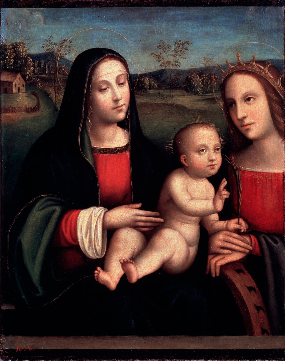 Neitsyt ja lapsi, 1400 tai 1500-luvun alku tekijältä Francesco Francia