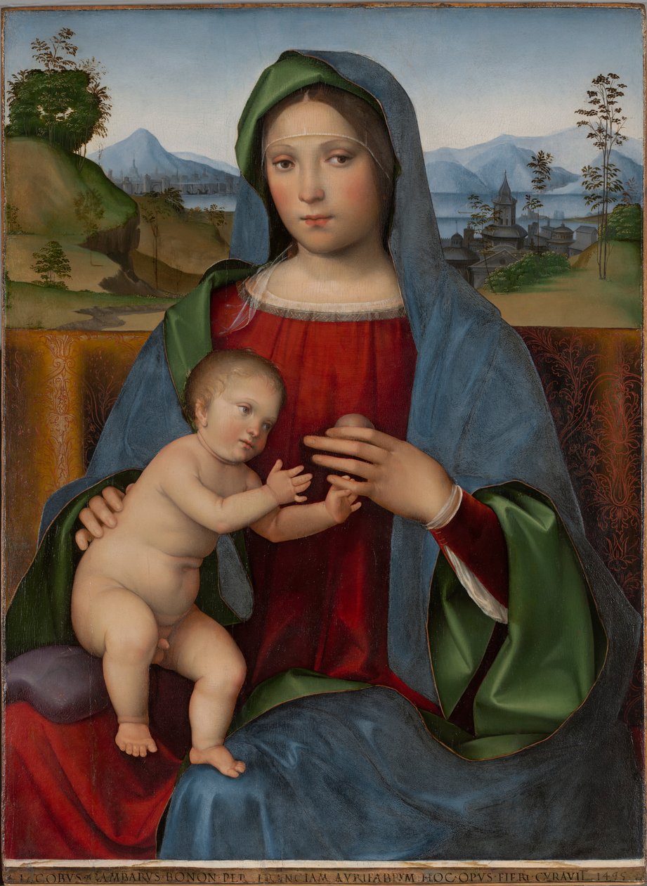 Neitsyt ja lapsi: Gambaro Madonna tekijältä Francesco Francia