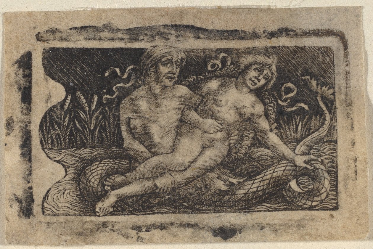 Triton ja Nymfi tekijältä Francesco Francia or Peregrino da Cesena