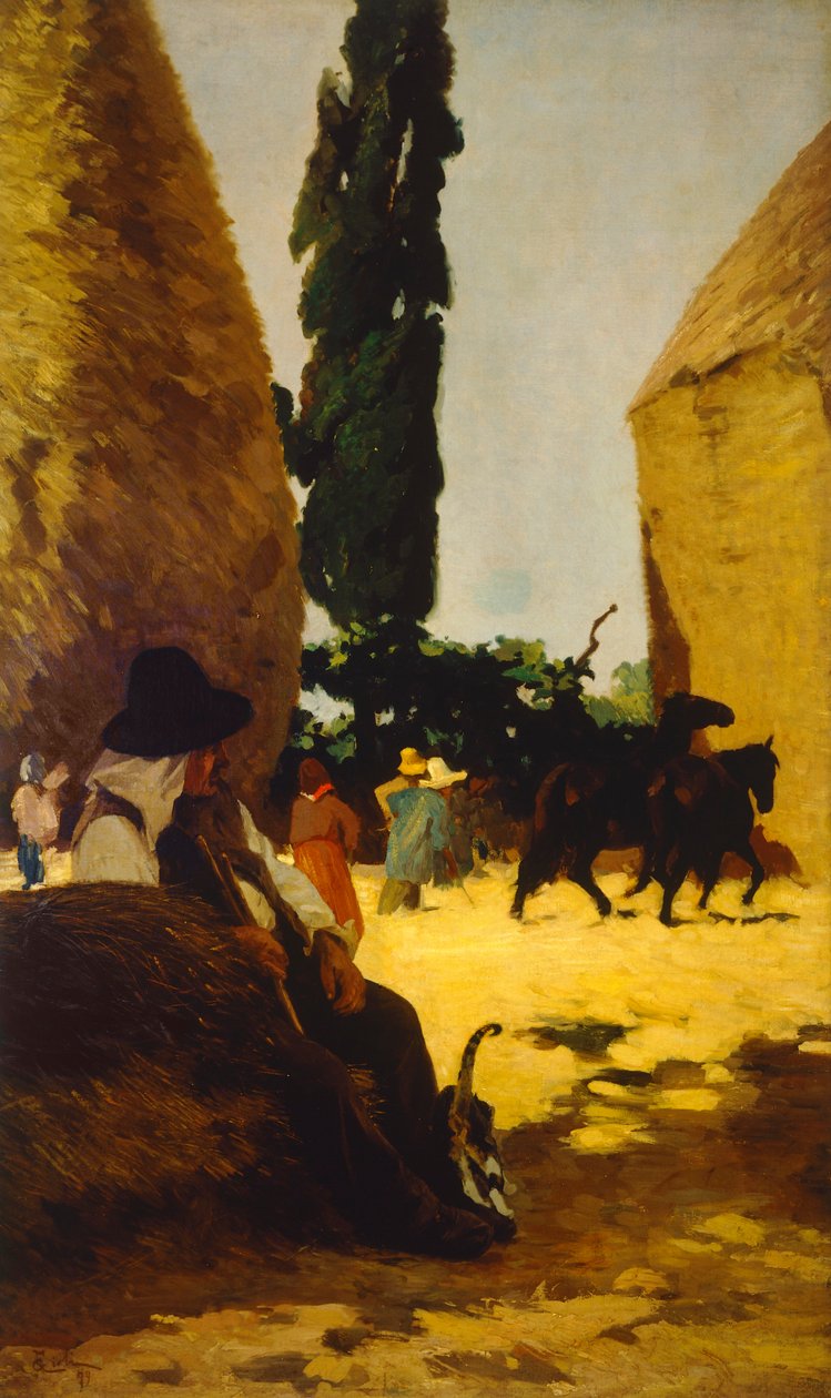 Bista, isoisä Francesco Gioli (1846-1922), öljy kankaalle tekijältä Francesco Gioli