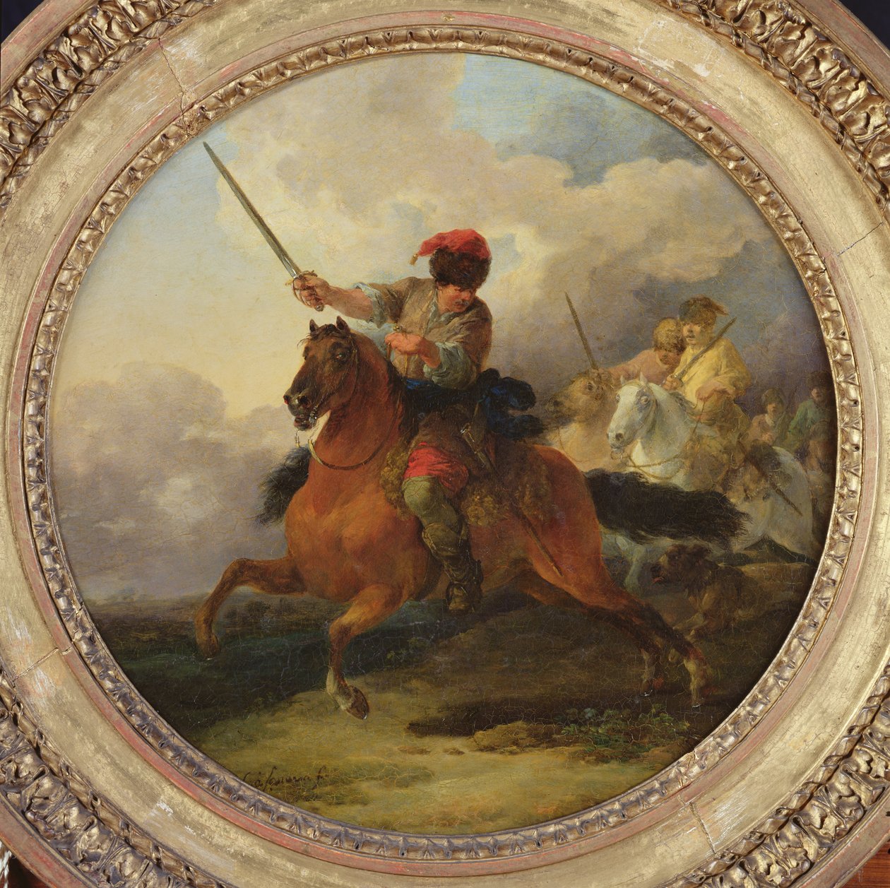 Bulgarian Horseman (öljy kuparilla) tekijältä Francesco Giuseppe Casanova