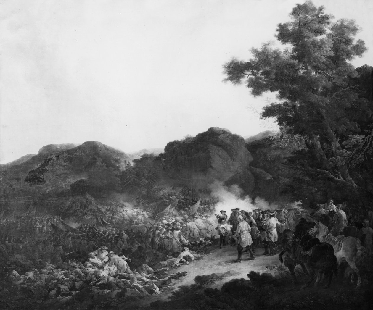 Lensin taistelu Espanjan armeijaa vastaan, 20. elokuuta 1648. tekijältä Francesco Giuseppe Casanova