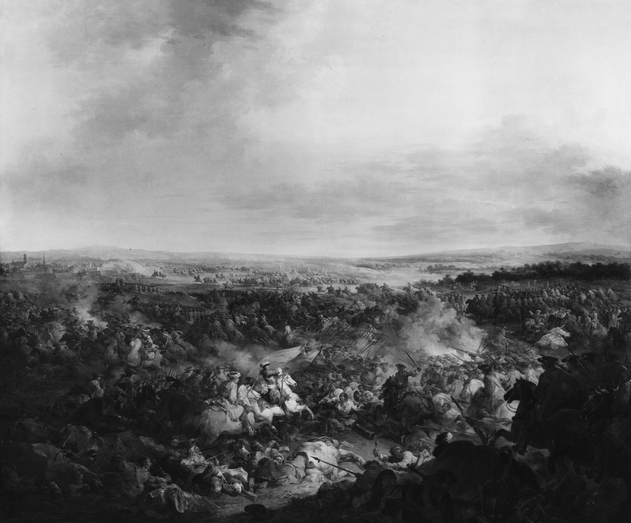 Freiburgin taistelun ensimmäinen päivä, 3. elokuuta 1644. tekijältä Francesco Giuseppe Casanova