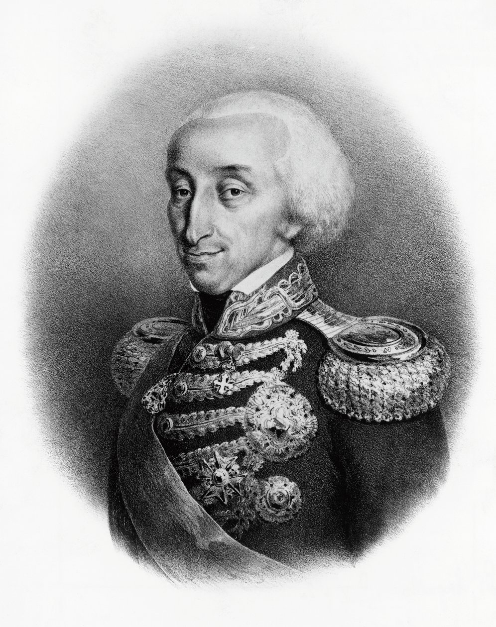 Muotokuva Vittorio Emanuele I:stä Savoijasta (1759-1824), Sardinian kuninkaasta. tekijältä Francesco Gonin