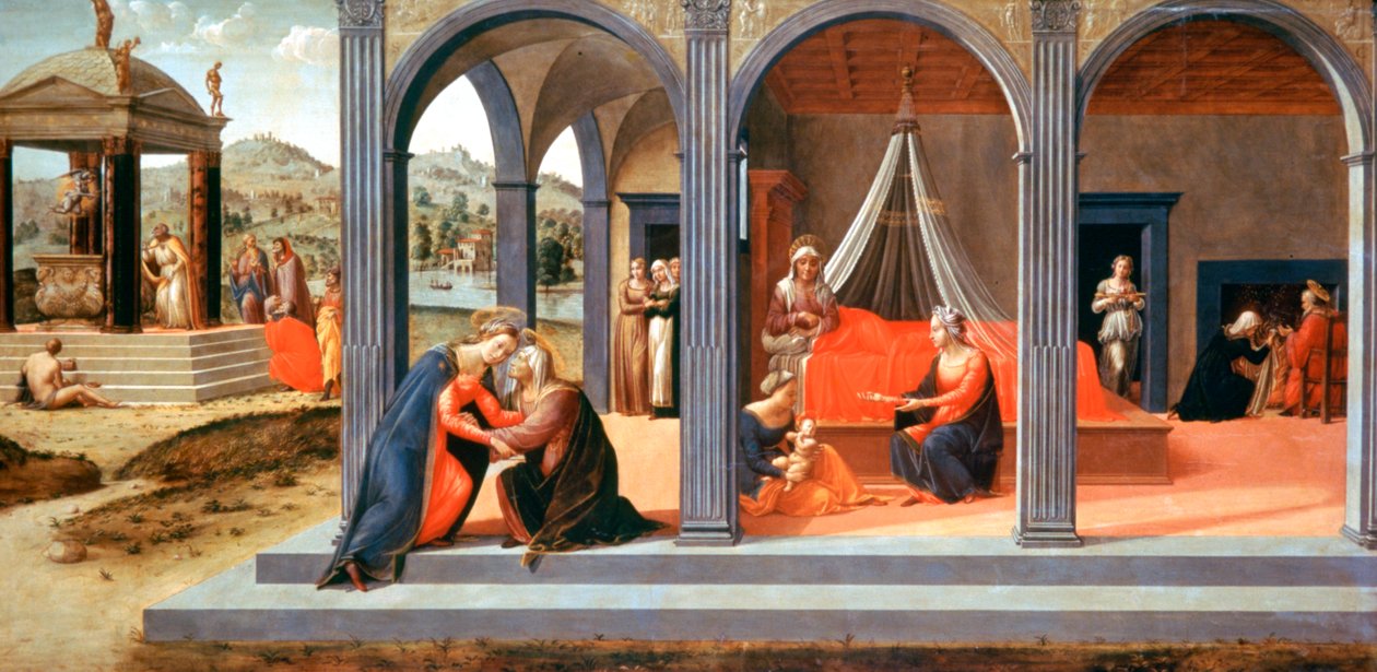 Kohtaus Johannes Kastajasta, Detail, C1500-1540 tekijältä Francesco Granacci