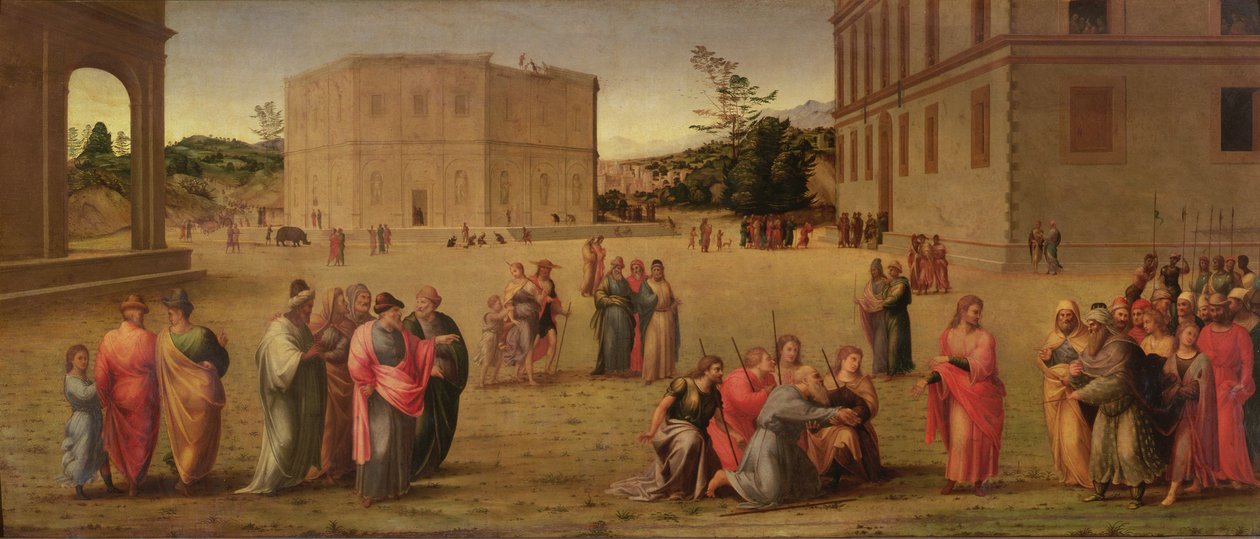 Huonekalut ja erilaiset esineet 1100- ja 1300-luvuilta tekijältä Francesco Granacci
