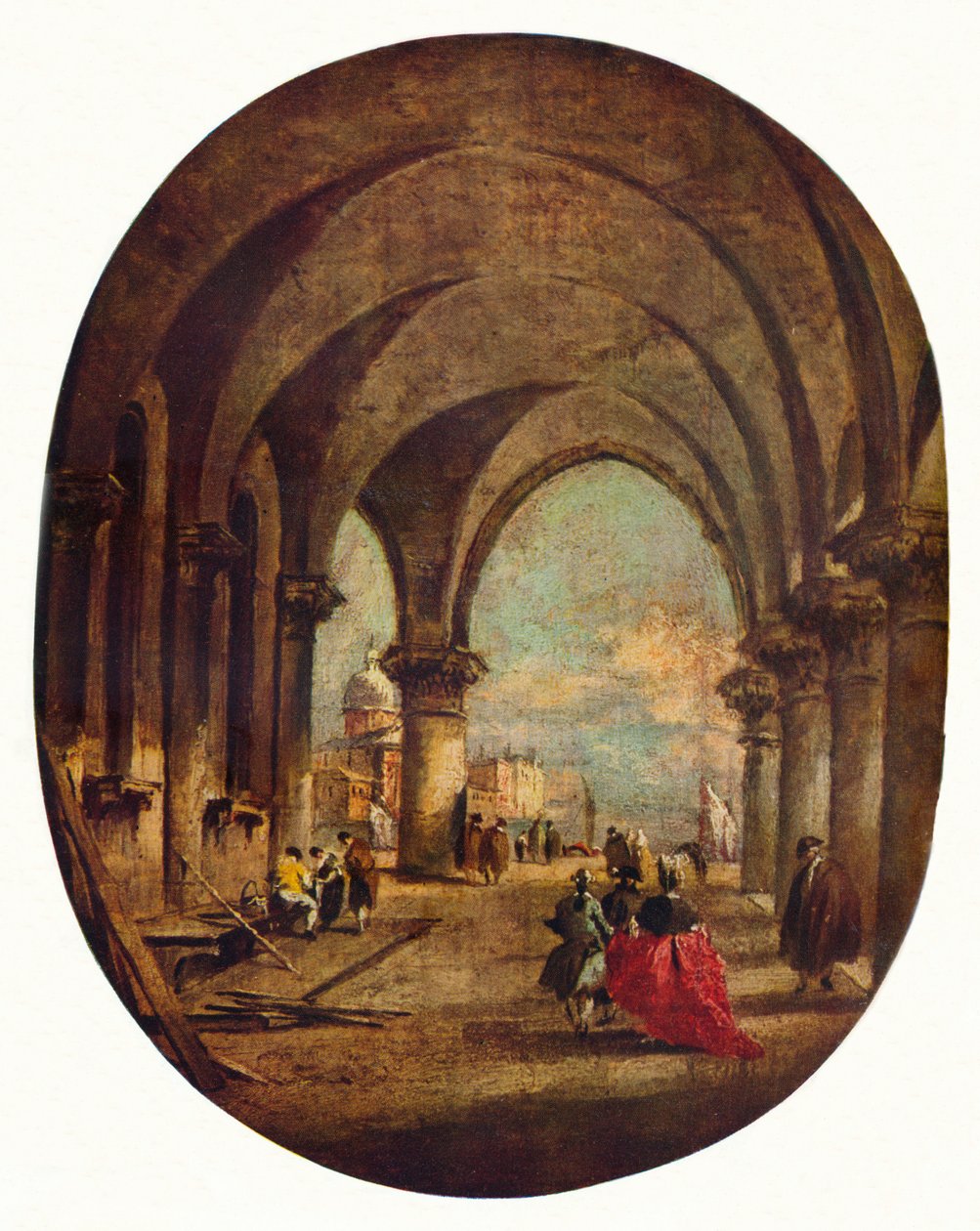 Capriccio Doges Palacen ja San Giorgio Maggioren kanssa, 1780-luvun loppu, 1930. tekijältä Francesco Guardi