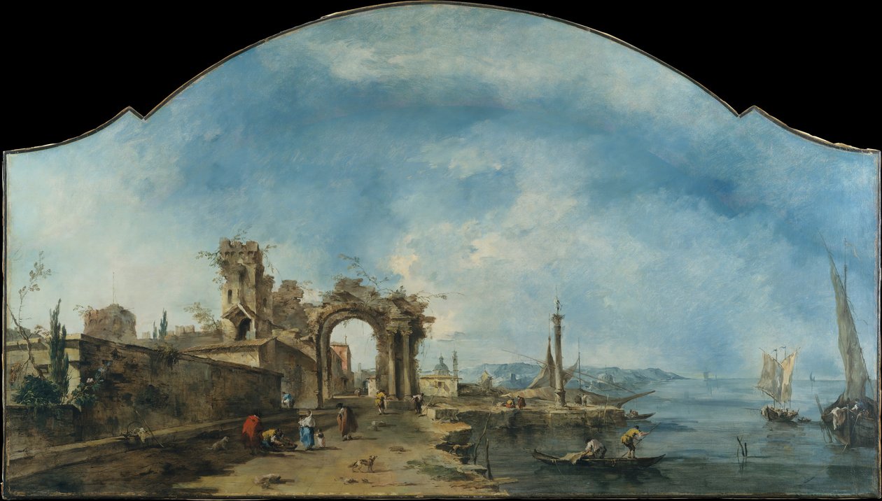 Fantastinen maisema, n. 1765. tekijältä Francesco Guardi