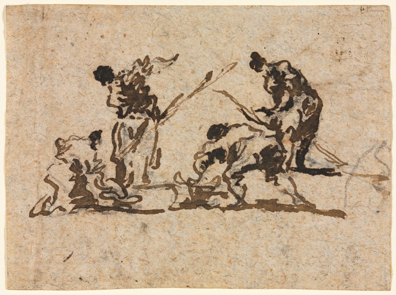 Maanviljelijät ja kalastajat, 1700-luku. tekijältä Francesco Guardi