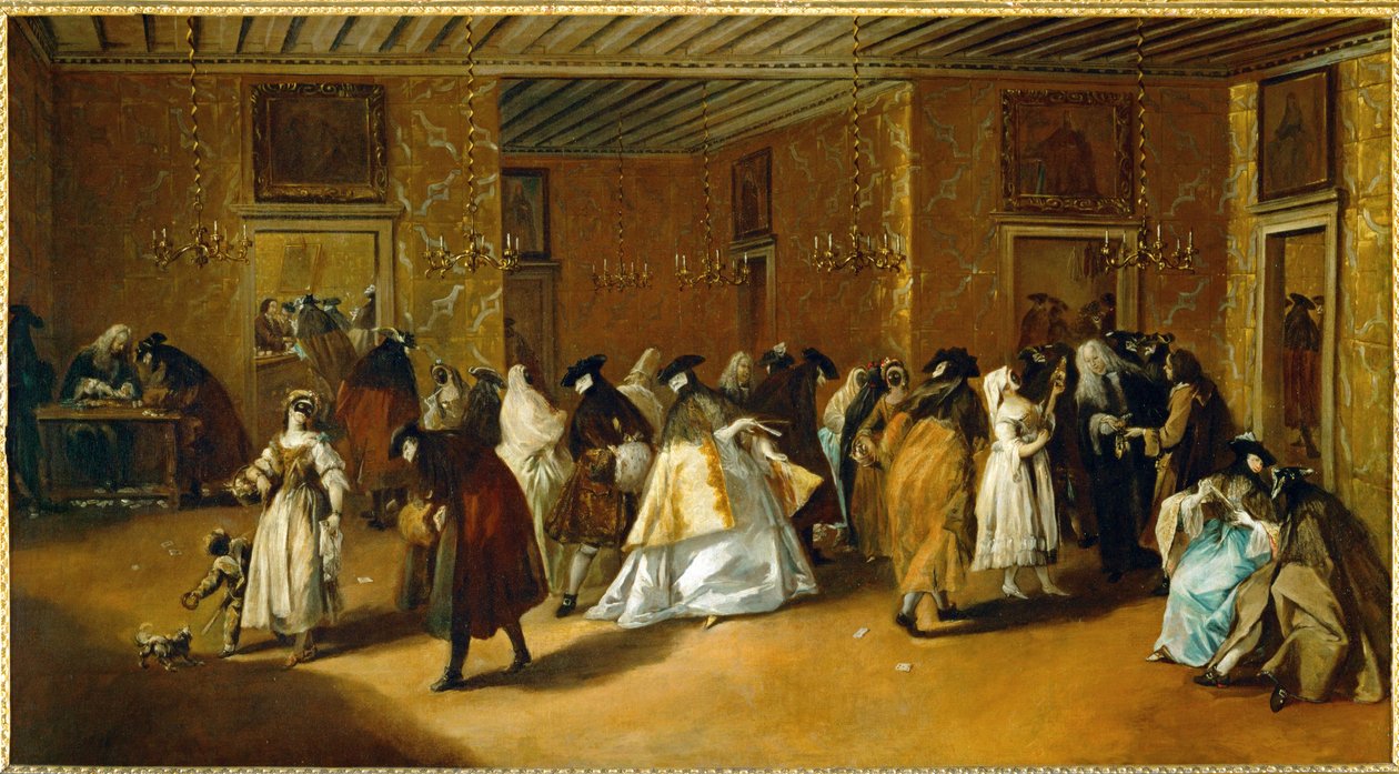 Il Ridotto (öljy kankaalle) tekijältä Francesco Guardi