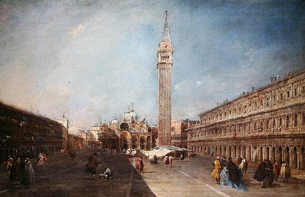 Piazza San Marco (öljy kankaalle) tekijältä Francesco Guardi