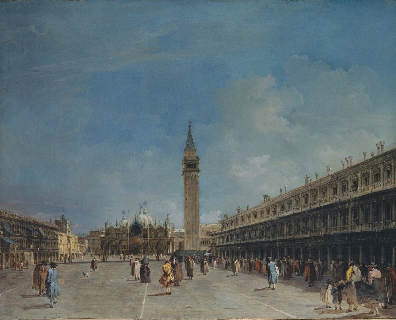 Pyhän Markuksen aukio, 1760 tekijältä Francesco Guardi