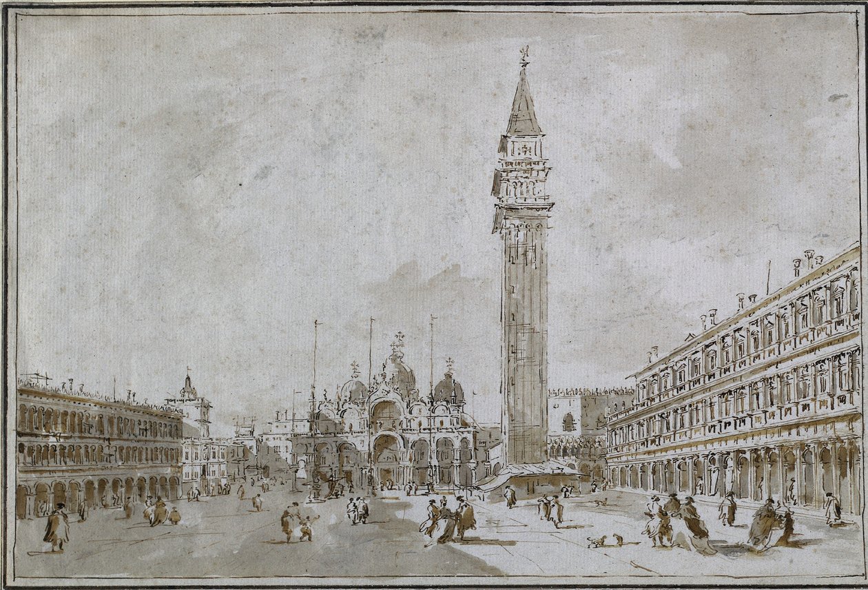 Piazza San Marco, Venetsia tekijältä Francesco Guardi