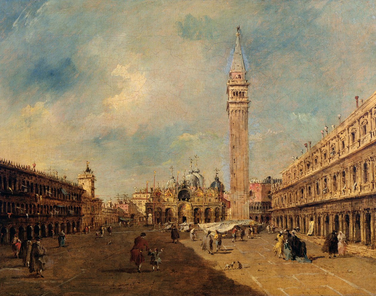 Piazza San Marco, noin 1780 tekijältä Francesco Guardi