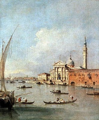 S. Giorgio Maggiore, Giudeccalta nähtynä (öljy) tekijältä Francesco Guardi