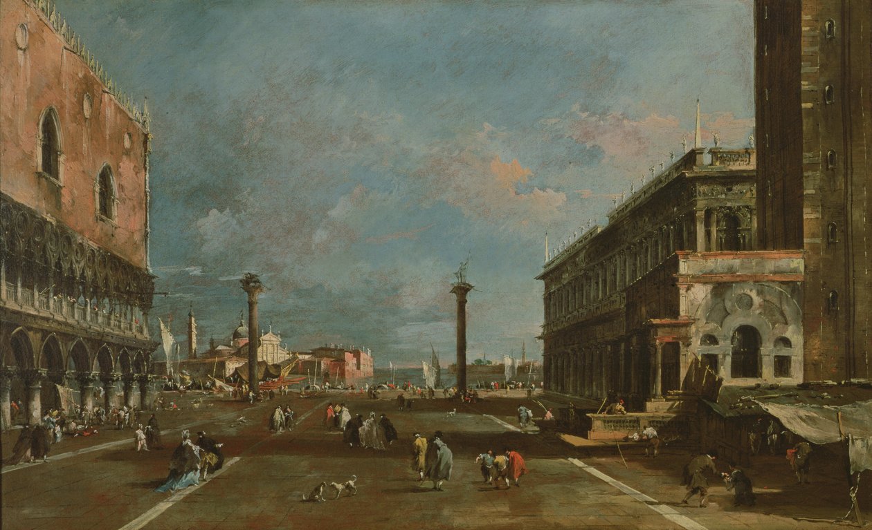 San Marco Piazzetta, Venetsia tekijältä Francesco Guardi