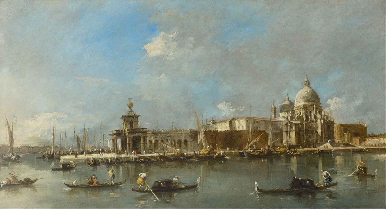 Santa Maria della Salute ja Dogana, Venetsia tekijältä Francesco Guardi