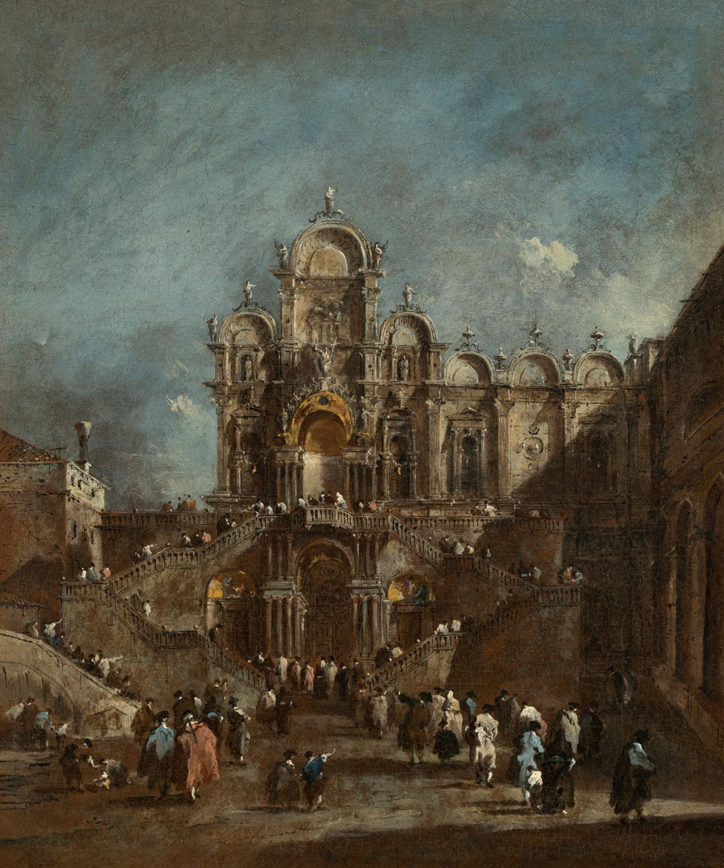 Väliaikainen tribüüni Campo San Zanipolossa, Venetsiassa tekijältä Francesco Guardi