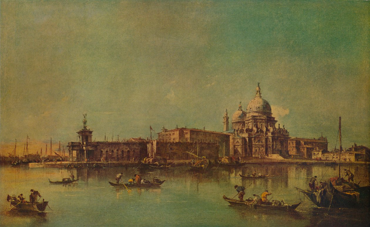 The Dogana and Salute, Venetsia, c1775, 1938 tekijältä Francesco Guardi
