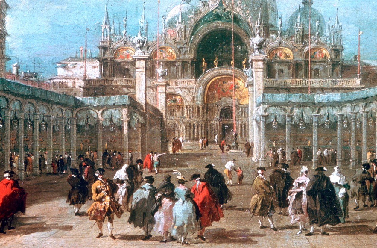 Taivaaseenastumisen juhla Piazza San Marcolla, n. 1775 tekijältä Francesco Guardi