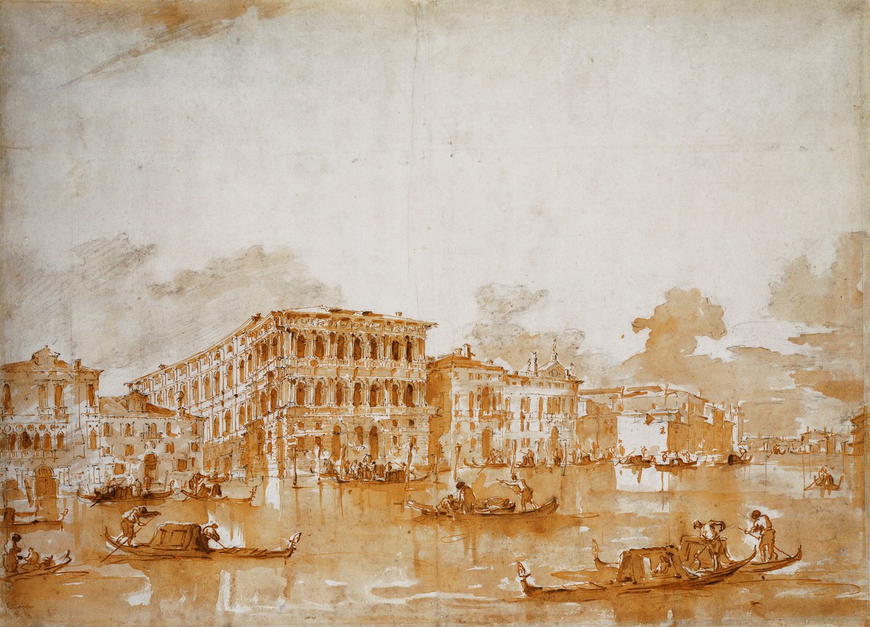 Grand Canal Ca" Pesaron kanssa tekijältä Francesco Guardi